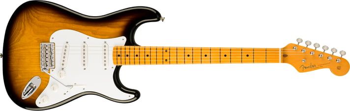 70TH ANNIVERSARY AMERICAN VINTAGE II 1954 STRATOCASTER - 70周年記念アメリカンヴィンテージII 1954ストラトキャスターは、フェンダーの象徴的なギターの70年の歴史を祝う限定モデルです。このギターは、ヴィンテージ愛好家から最先端の機能を求めるプレイヤーまで、すべてのギタリストにフェンダーのレガシーを体験させます。