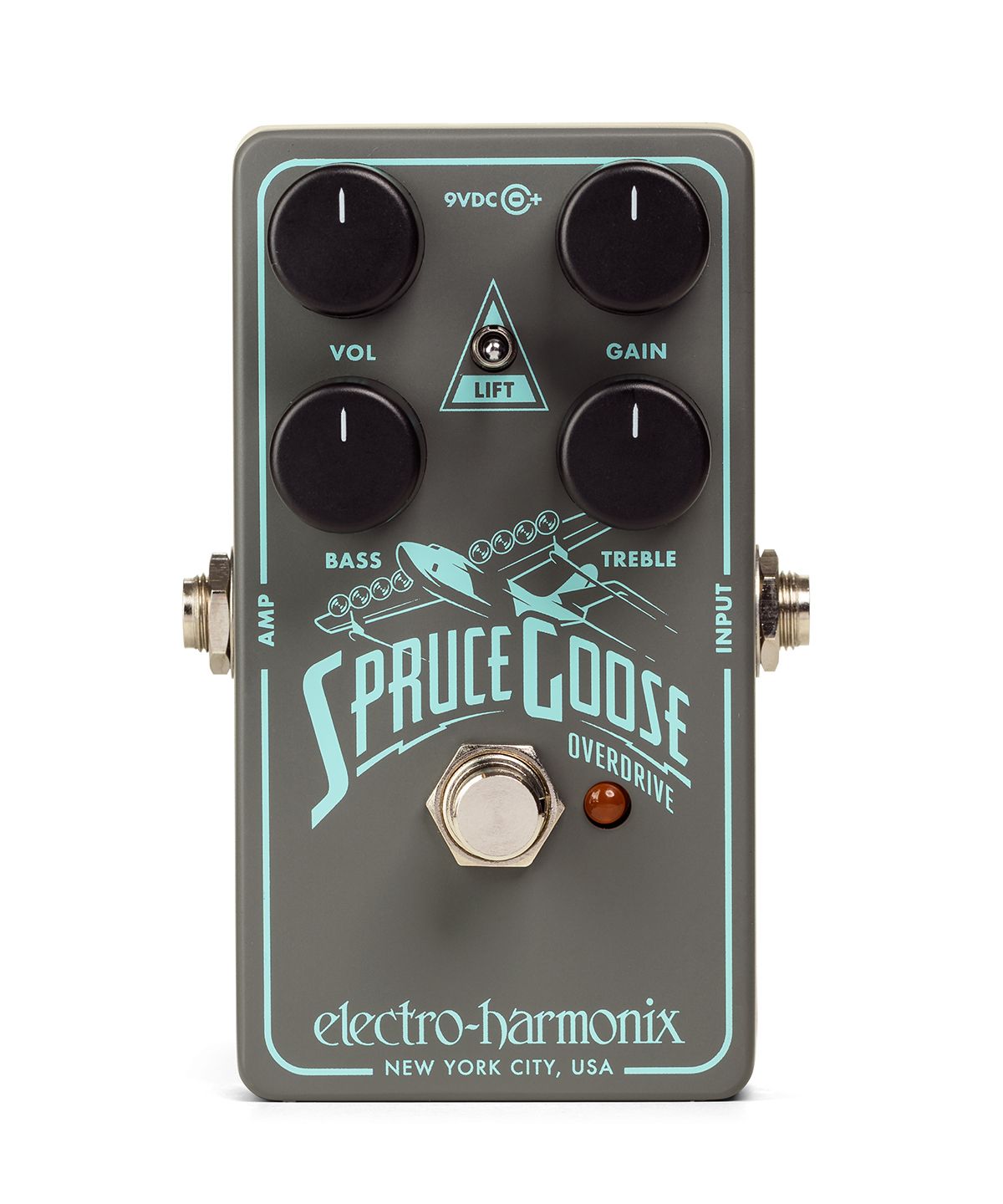 Electro-Harmonix / SPRUCE GOOSE - Electro-HarmonixのSPRUCE GOOSEオーバードライブは、Bluesbreakerスタイルにインスピレーションを得た、豊かで滑らかな歪みを実現するエフェクターです。特にLIFTスイッチによる多機能性が特徴。