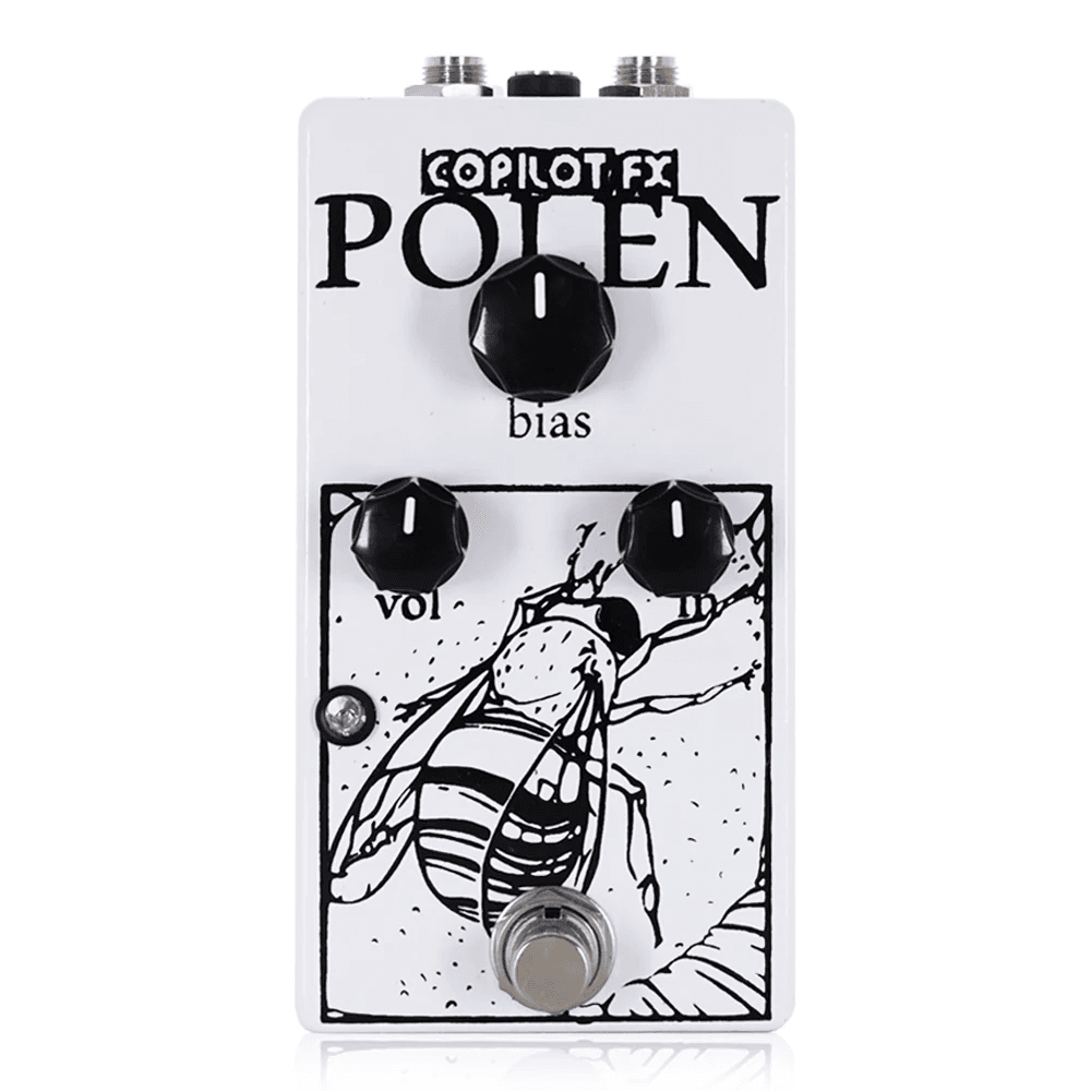 Copilot FX / Polen - Copilot FX Polenは、さまざまな楽器に接続可能なゲルマニウムブースターペダルで、クリーンブーストからローファイなオーバードライブまで、ゲルマニウム特有の立体感を加えることができます。