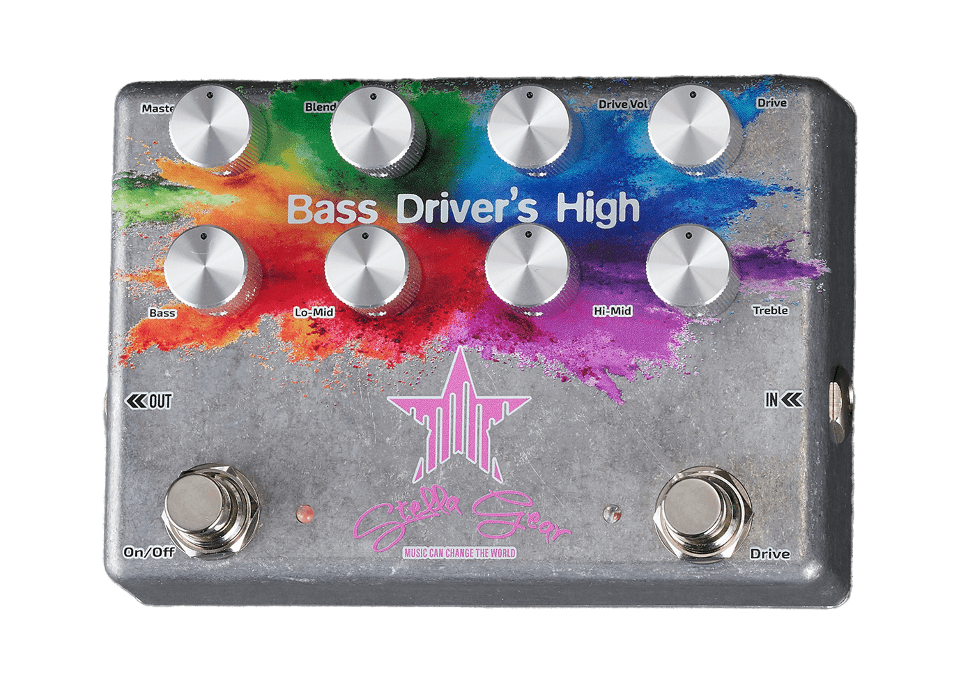 STELLA GEAR / Bass Driver’s High - STELLA GEARの「Bass Driver’s High」は、ベース専用のオーバードライブペダルで、見えない低音域の音像をクリアに描き出します。